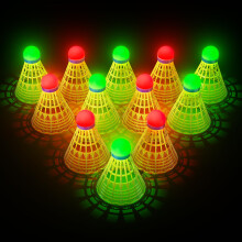 HIRALIY LED Badminton Birdies 6/12 PCS, Nylon Glow in The Dark
