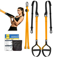 RHINOSPORT Suspension Straps Training Kit with Adjustable Door Hook Home Fitness Suitable for Travelling
