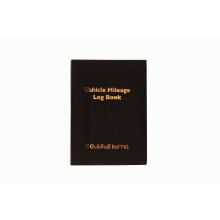 Exacompta - Ref T43Z - Guildhall' Vehicle Mileage Log Book (60 Pages) - 149 x 104mm in Size, 14 Entries Per Page, Pre-Printed Pages - Black Vinyl Cov