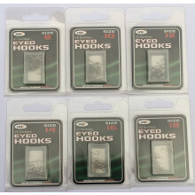 120 Barbless Eyed Hooks size 8,10,12,14,16,18 carp/coarse fishing
