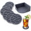 LINLIN 6pcs Silicone Coasters with Holder, Thickened Drainable, Non-Stick, Easy Clean, Compatible with Cold & Hot Drinks (Grey) 1