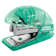 Rapid F4 Colour'Ice Mini Stapler, 10 Sheet Capacity, Includes 1000 x Staples, Blue, 5001326