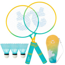 QKTYB Kids Badminton Set, 1 Pair Children Badminton Rackets Set of 2, Nylon Alloy Lightweight for Kids Beginner Players Indoor Outdoor Sports Game wi