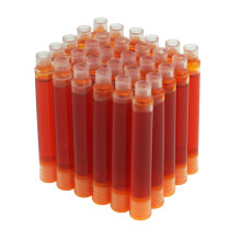 Hongdian Fountain Pen Set Ink Cartridges Orange Color, Pack of 30 Ink Refill Cartridges, 3.4 mm Bore Diameter