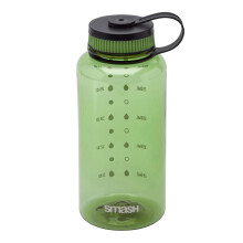 Smash 1 Litre Screw Cap Wide Mouth Water Bottle with Water Markings,Green