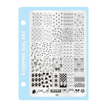 Stainless Steel Magnetic Nail Stamping Plate 10 Patterns-09