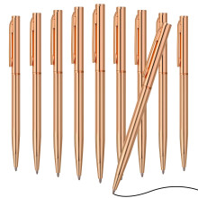 Candcamp 10 Pack Metal Ballpoint Pens, 1.0 mm Retractable Ballpoint Pens Black Gel Pen with Stainless Steel Clip Smooth Writing Pen for Teachers Stud