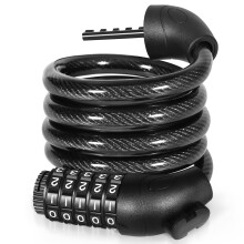 Lychico Bike Lock, 5 Digit Combination Bicycle Lock with Mounting Bracket, 1.2m Heavy Duty 12mm Steel Cable Lock for Mountain Bikes, E-Bikes, Scooters
