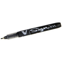 Pilot V Sign Pen Liquid Ink 2.0 mm Tip - Black, Box of 12