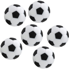 kofihety Mini Soccer Ball Set, 32mm Black and White Foosball Table Replacement Balls, 6 Pack