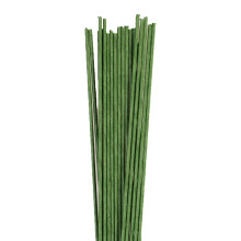 Culpitt 18 Gauge Dark Green Florist Wires, Paper Covered Wire For Cake Decorating, Sugar Flowers, Sprays - 36 cm x 20 Pack
