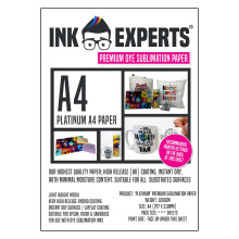 Ink Experts 100gsm Platinum A4 Premium High Release Dye Sublimation Paper (1000 Sheets)