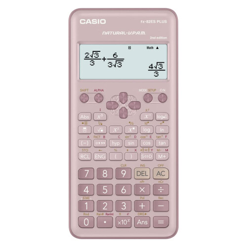 Casio Casio Standard Scientific Calculator PINK - Non Programmable 10 + 2 digits 252 Functions - FX-82ESPLUS-2PKWDT
