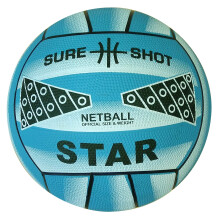Sure Shot Star Netball Size 4 & 5 – Training and Match Netball with Durable Rubber Grip – Indoor & Outdoor School Sports Ball – Blue
