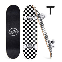 BELEEV Skateboards, 31 x 8 inch Complete Skateboard for Beginners, 7 Layer Canadian Maple Double Kick Deck Concave Cruiser Trick Skateboard for Kids