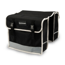 Dunlop D. Double Saddle Bag Bicycle Pannier Rack/Waterproof Bag, Black/Grey