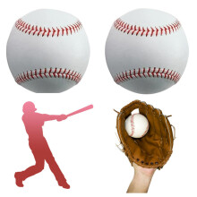 BIgGouannie 2 Pack Base Ball Standard 9 Inch Baseball One Soft and One Hard Practice Rubber Leather Base Ball for Outdoor Sports School Training for
