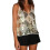 Women's Sequins Mesh Tank Top Spaghetti Strap-d apricot XL 1