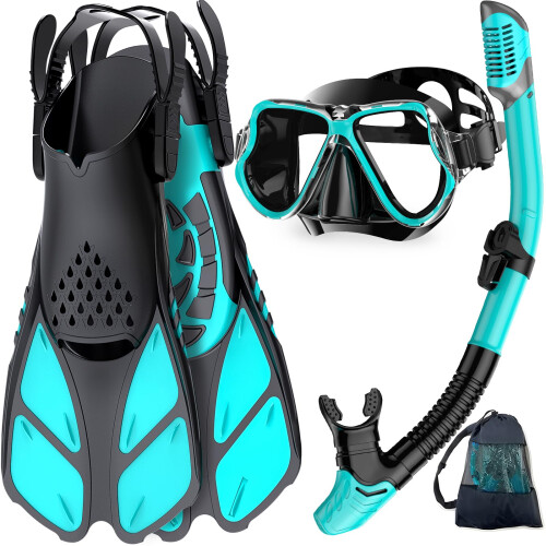 Zenoplie Snorkel Set Adults, with Flippers