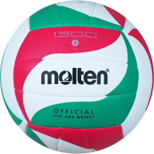 Molten 1300 Volleyball | Soft TPU Training Ball | Durable Thermoplastic Polyurethane with PVC Coating with Butyl Bladder | Official Size & Weight | M