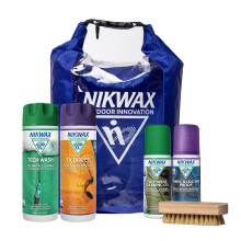 Nikwax OUTDOOR COMPLETE PROTECTION KIT, Cleaning & Waterproofing for Shoes and Clothes, Spray Protector, Tech Wash Cleaner + TX Direct + Shoe Cleanin