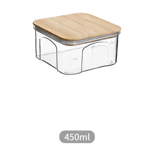 Lufttät förvaringsburk av bambu, transparent XL för spannmål 1
