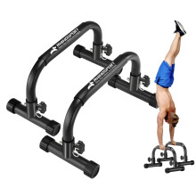 RHINOSPORT Parallettes Bars Dip Calisthenics Push Up Bars 10.2 in High 300Kg/661lbs Weight Capacity Strength Training Home Gym Workouts Calisthenics