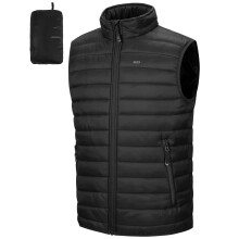 33,000ft Men's Lightweight Gilet, Packable Quilted Puffer Padded Vest Outerwear, Body Warmer Windproof Sleeveless Jacket for Golf Running Hiking Hors
