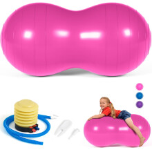 DASKING Peanut Ball for Kids, 90x45cm Anti Burst Inflatable Exercise Yoga Ball with Pump, Gym Quality Fitness Tool for Pregnancy Birth Physio Childre
