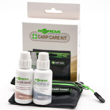 Korda Carp Care Kit, 30ml Bottles, Propolis & Ulcer Swab, Treat Hookholds, Sores, Abrasions, Zipped Pouch for Easy Storage, Essential for Anglers, Ke