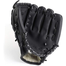 ZYYRSS Baseball Gloves 12.5 inch Sports Equipment PU Leather Catcher Training and Competition Baseball Left Hand Mitt for Youth Adults (Black)