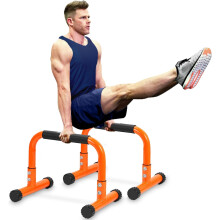 TABEKE Push Up Bar, 12 Inch High Non-Slip Parallettes Bars & Dip Bars With Foam Handles, Heavy-Duty No Wobbling Calisthenics Equipment For Handstand,