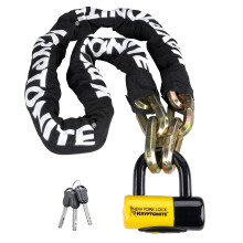 Kryptonite New York FAHGETTABOUDIT 1415 Bike Chain Lock, 3.25 Feet Long 14mm Steel Chain 15 Pounds Heavy Duty Anti-Theft Bicycle Lock with Keys, 10/1