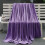 Fleece Bed Blanket Microfiber Lightweight Warm Purple 5
