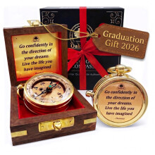 The Dream Chaser Compass, in Wooden Box - Go Confidently-2026