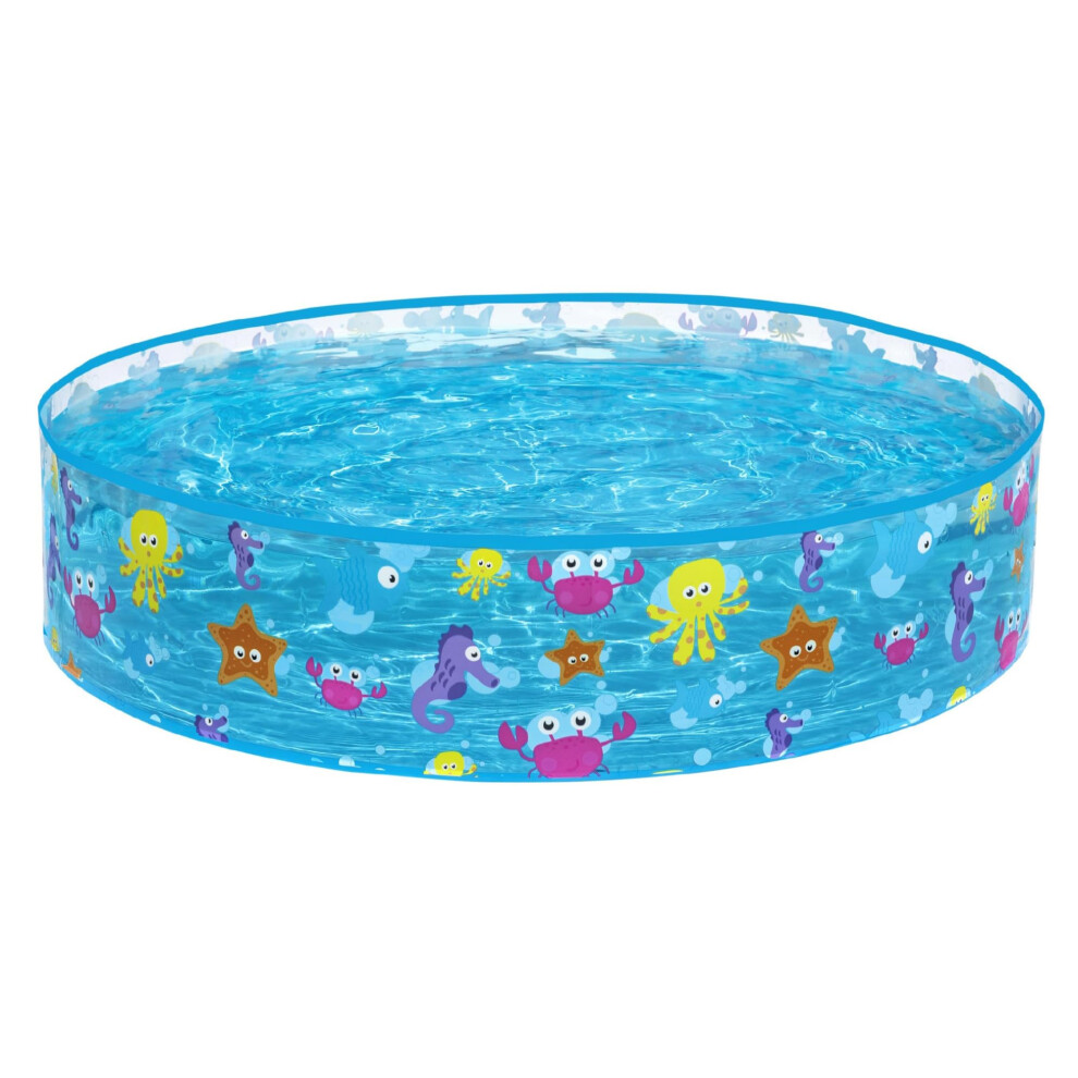 Bestway Sea Creature Paddling Pool Kiddie Swimming Pool, Inflatable Above Ground Pool, Outdoor Garden Pool, 48 X 10 Inch Blue