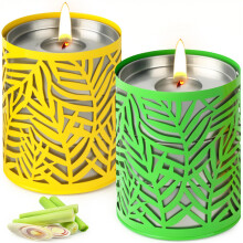 Citronella Candles Outdoor, Citronella Candle Large 260 Hours, Citronella Scented Candle Set 6 Pcs, 100% Natural Soy Wax Candle Indoor & Outdoor Use,