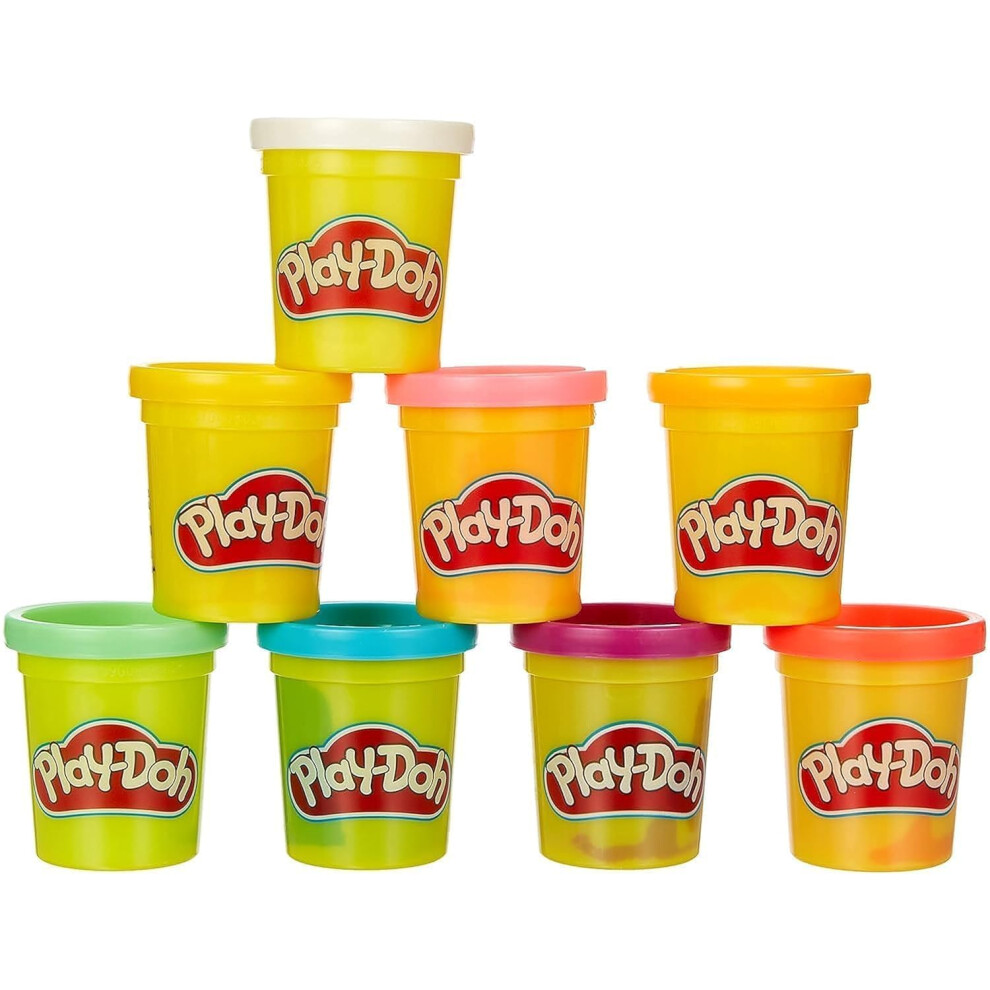 Play-Doh 8-Pack Rainbow Non-Toxic Modelling Compound Set With 8 Colours For Toddlers, Creative Toys For 2+ Year Old Kids