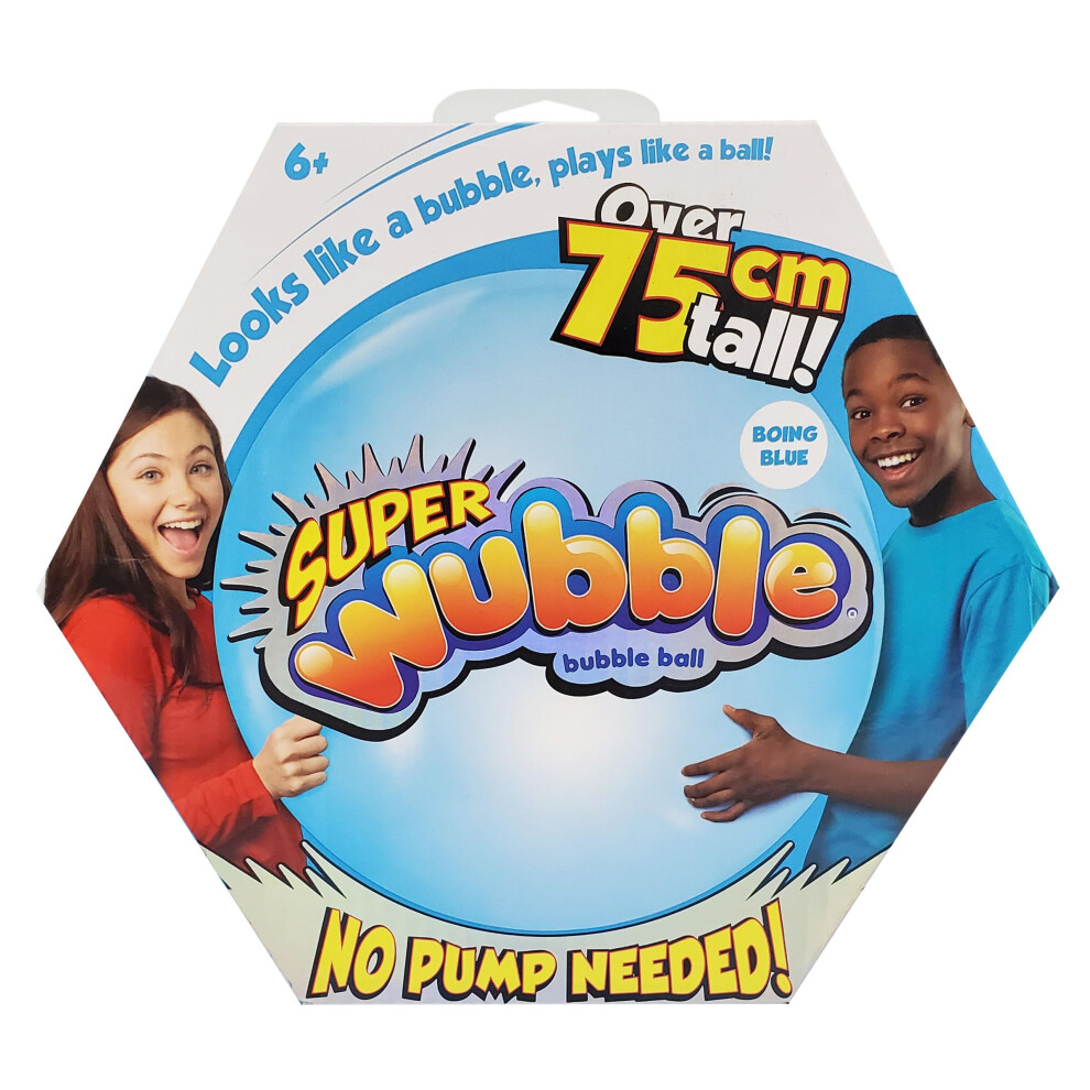 Photos - Soap Bubbles Wubble Super Bubble Ball - Blue | Looks Like a Bubble, Plays Like a Ball! | Inflates to 80cm Tall | Pump not Included | Outd
