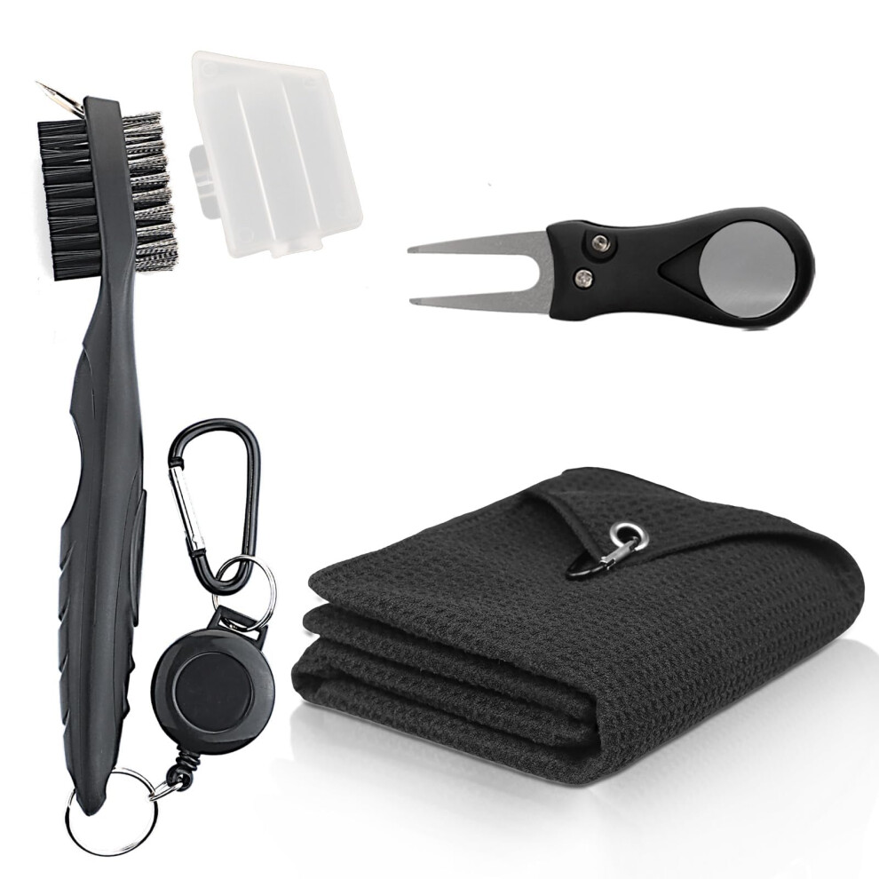 Photos - Golf Cleaning Kit, Towel & Club Cleaner Brush & Divot Repair Tool, Accessories for Men - Gifts for Men (