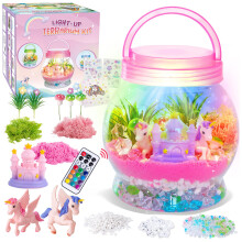 MELAND Unicorn Terrarium Kit for Kids, Craft Kits for Kids Girls Birthday Presents, Unicorn Toys Gifts for Girls 5 6 7 8 + Years Old