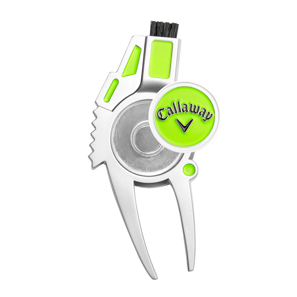 Photos - Golf Callaway Men's 4-in-1 4-in-1 Divot Repair Tool, Silver/Green, One Size