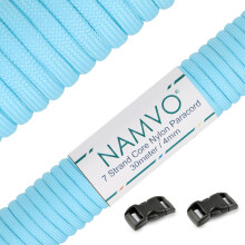 Namvo 550 Luminous Glow in the Dark Paracord Mil Spec Type III 7 strand parachute cord Blue 100ft / 30 Meters