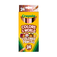 CRAYOLA Colours of the World Pencils - Assorted Colours (Pack of 24) | Colours That Represent Skin Tones from Around the World | Ideal for Kids Aged