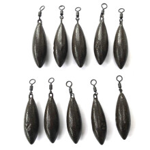 BZS Carp Fishing Weights Distance Casting with Swivel and Powder Coated Finish for Running Rigs and Weight Clip, (2oz - 56.69g, Pack 10)