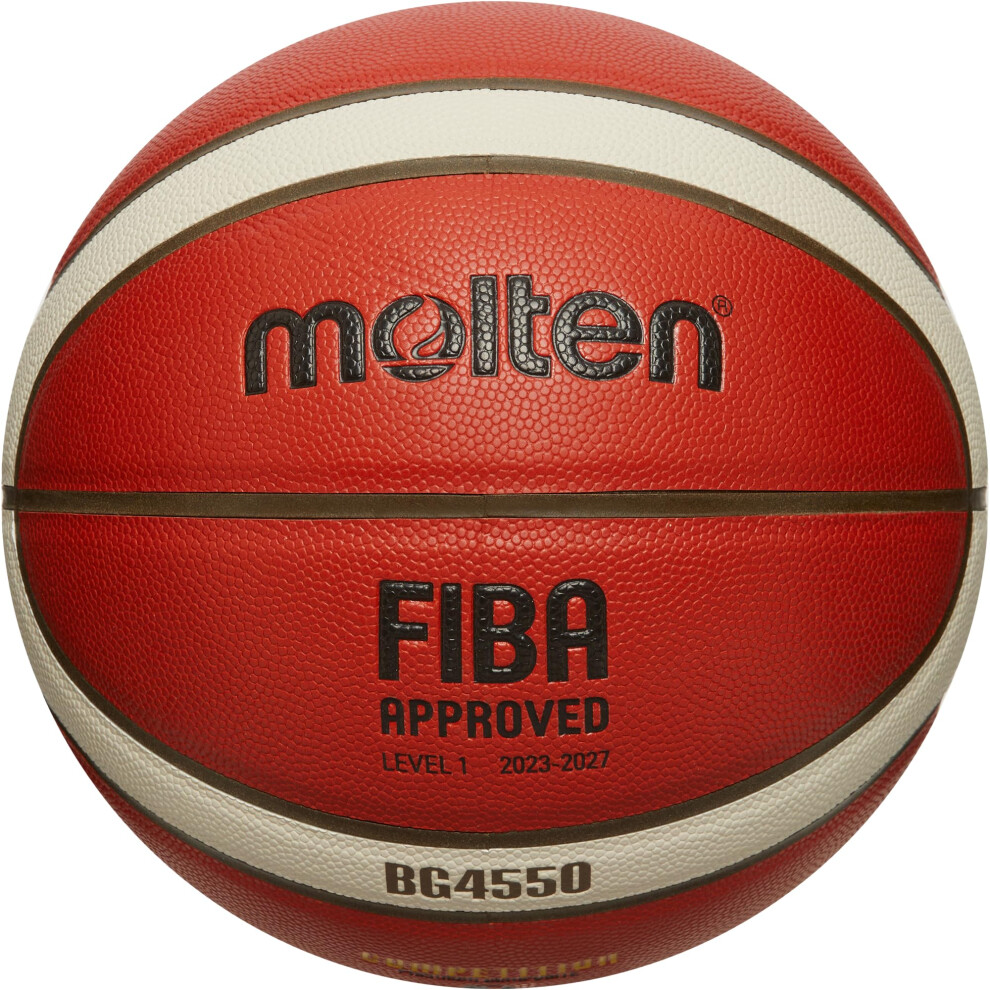 Molten B6g4550 Basketball I The Official Game Ball Of British Hoops! I Size 6 I Game-Ready Pebble I Premium Composite Leather I Super League Basketba