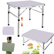 Lucn 2ft Folding Camping Table, Portable Foldable Picnic Tables for Outdoor Indoor Garden, Balcony Market Kitchen Work Table, 2 Height 20cm/56cm, Tab
