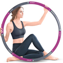 FEECCO FITNESS Weighted Hula Hoop, 2-4 LB, 8 Detachable Sections,