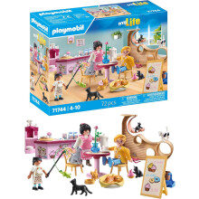 Playmobil | My Life | Cat Café | Cat Toy for Kids | Animal Figures Set | Toy for Children Aged 4 and Over | 71744