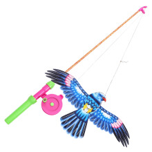 Toyvian Fishing Rod Kite Easy to Fly Fishing Rod Style Vivid Butterfly Swallow Parrot Outdoor Toy Lightweight and Portable Fun Boys and Girls for Sum